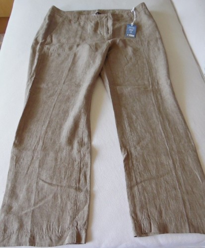 Braune damen leinenhose gr - damen-, leinenhose,